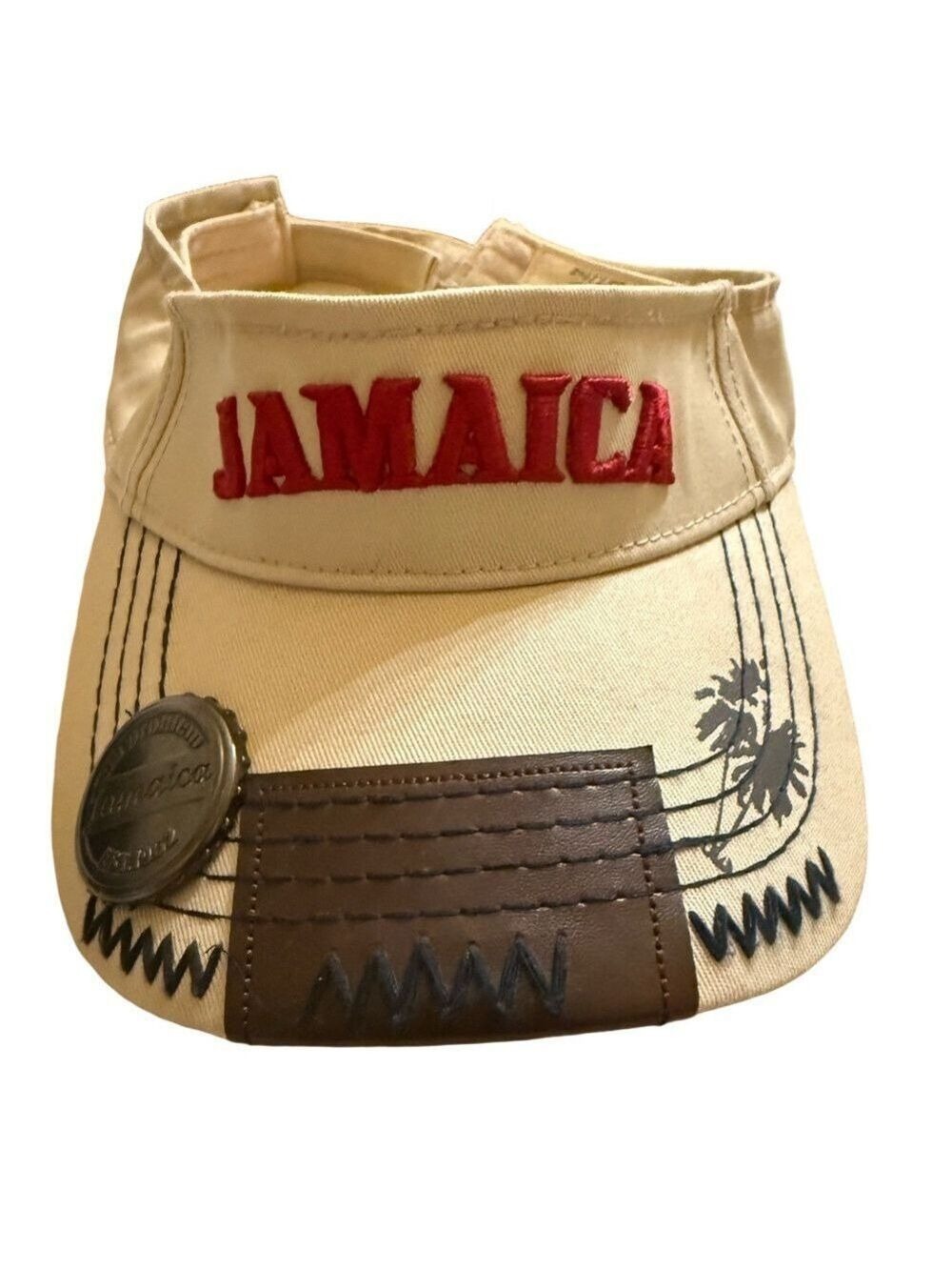 Jamaica Beige and Brown Women's Visor Hat